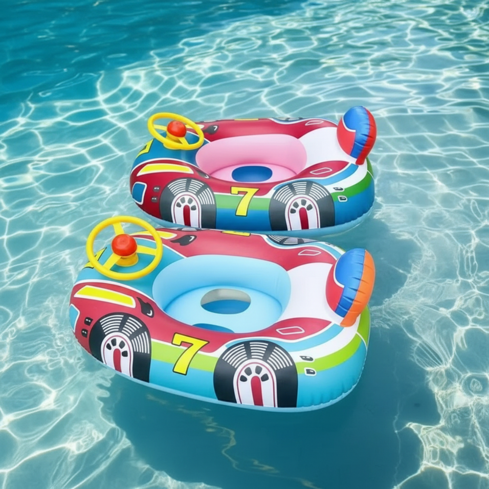 Aufblasbarer Schwimmring im Rennboot-Design für Kinder – Sicherer Badespaß in Pool & Meer