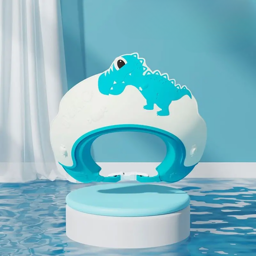 DinoSplash Baby-Bademütze – Schutz vor Shampoo und Wasser für Babys und Kleinkinder
