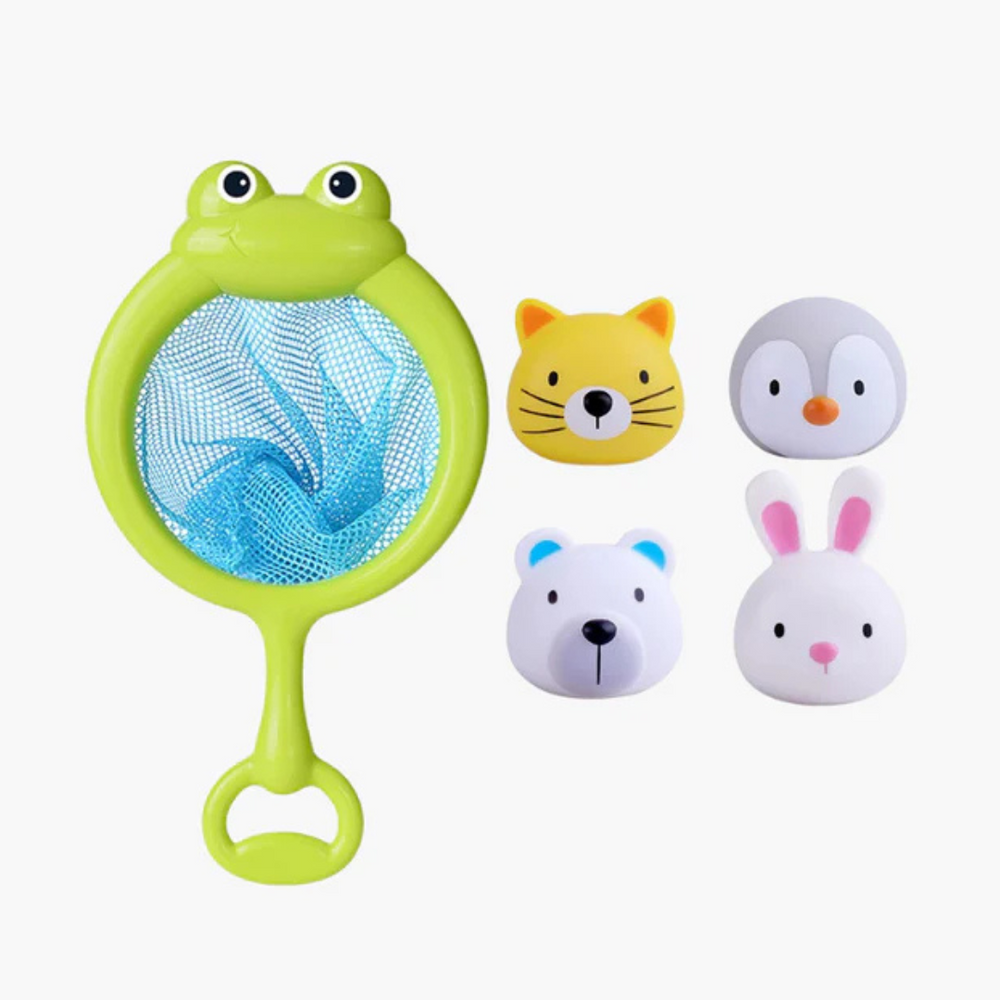 Leuchtendes Badespielzeug für Kinder – Kescher & LED-Wassertierchen – Magischer Spielspaß in Bad oder Pool