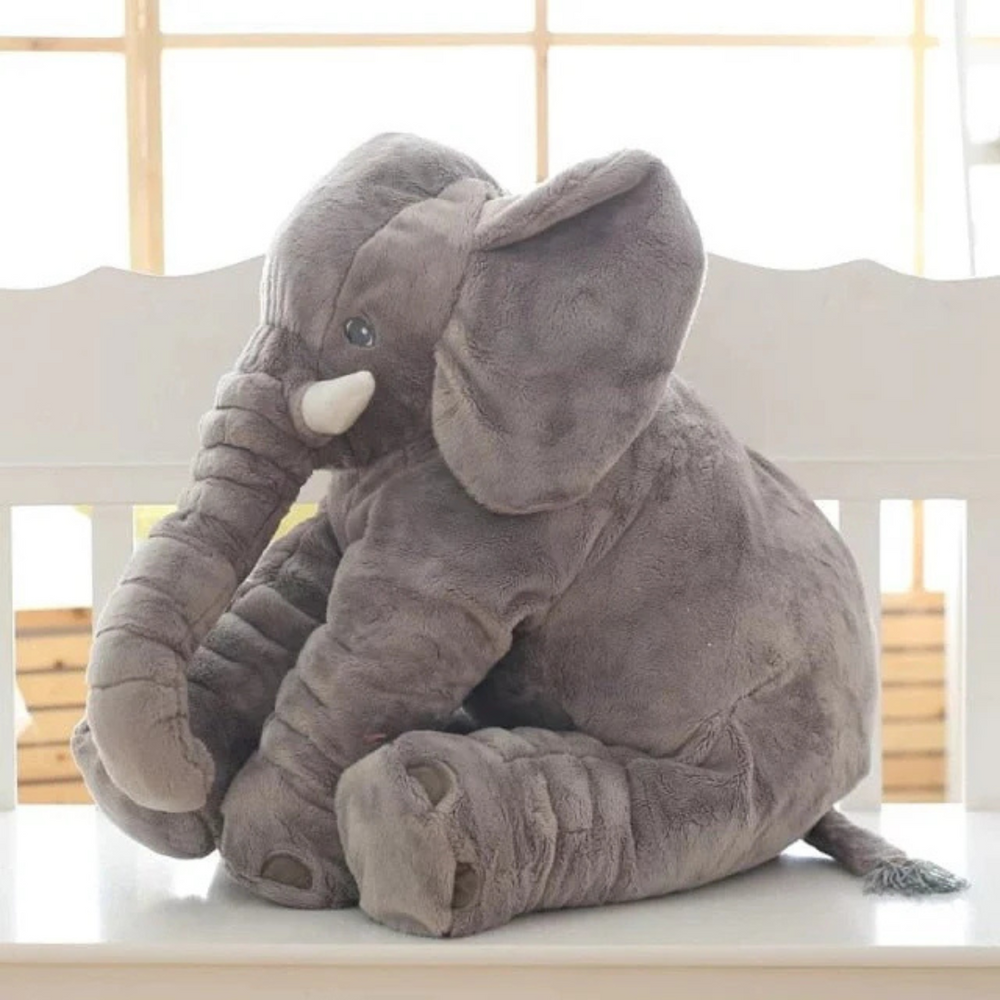 Plüschelefant Kuschelkissen – extra weich, atmungsaktiver Stoff, ab 0 Monaten | Kuscheltier Baby