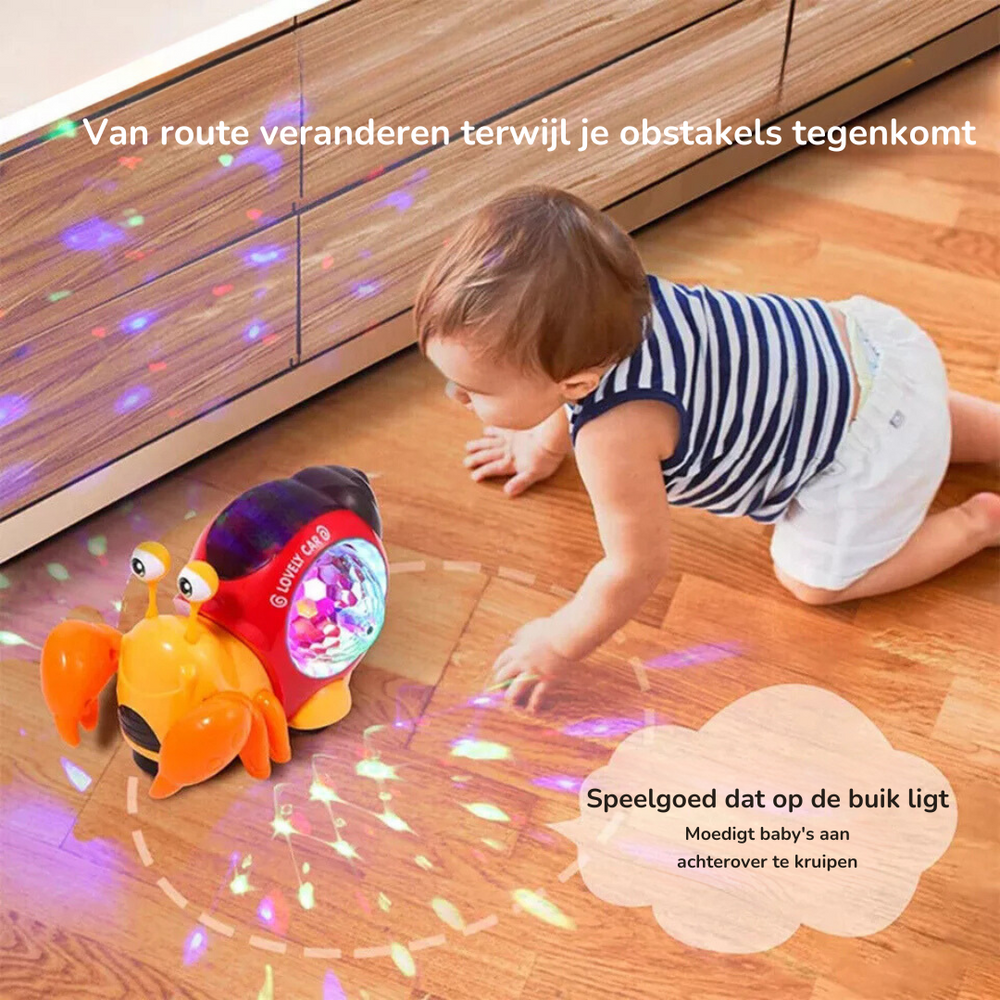 Interaktive Musikalische Schnecke für Babys | CrawlBuddy Krabbeltrainer & LED-Spielzeug