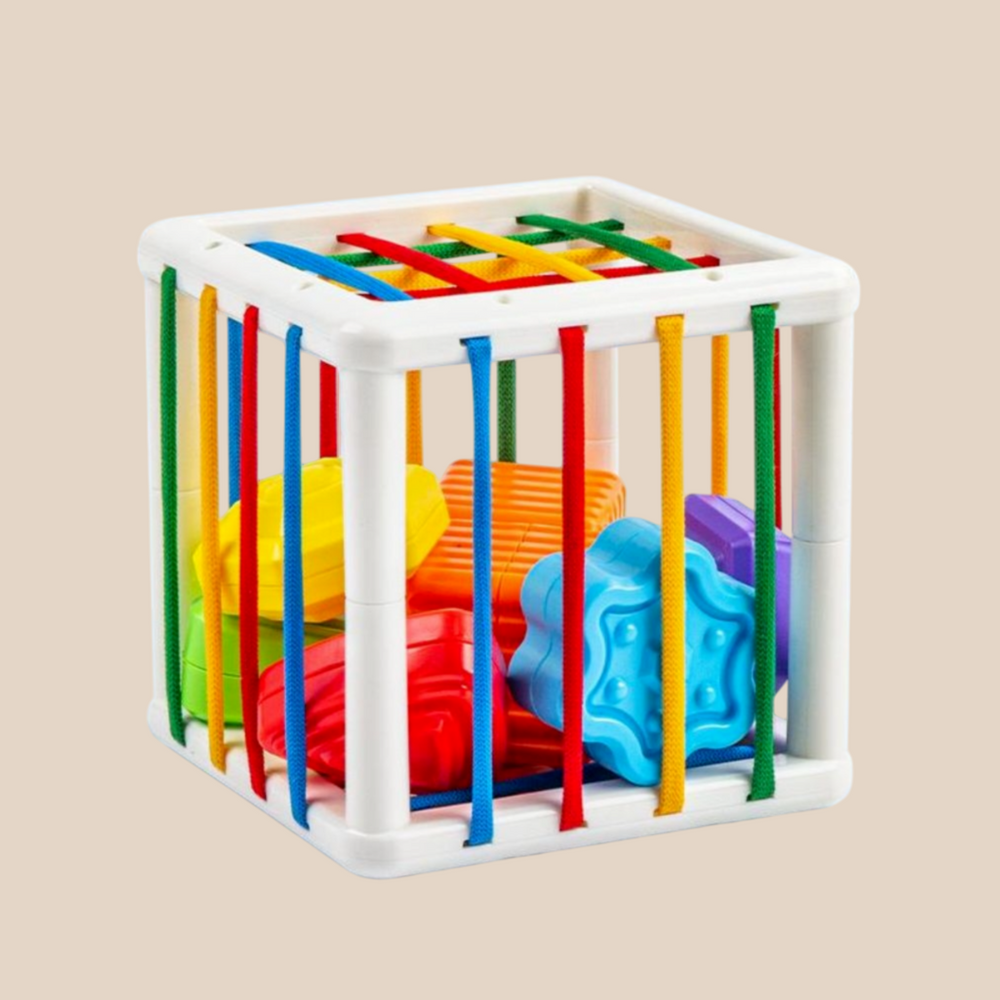 Sensorischer Formenwürfel - KibiTots Baby, Montessori, BPA-frei, ab 6 Monaten