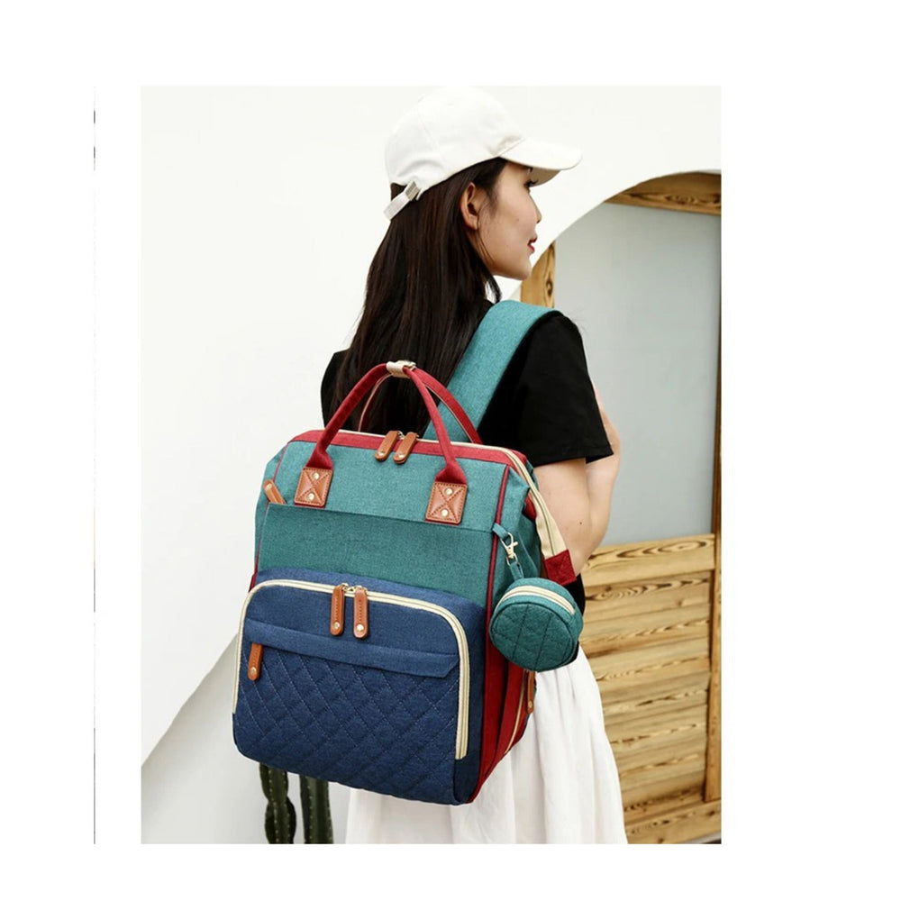 2-in-1 Wickeltasche mit ausklappbarem Babybett – Ideal für unterwegs & Reisen | TravelNest