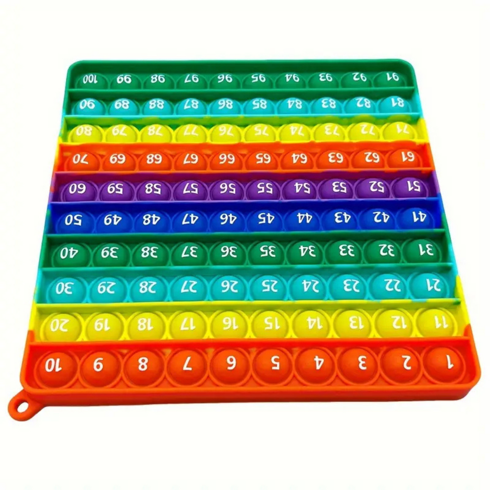 CijferPop 100 – Pädagogisches Regenbogen-Pop-Spielzeug für Kleinkinder | Spielerisch Zählen & Rechnen Lernen