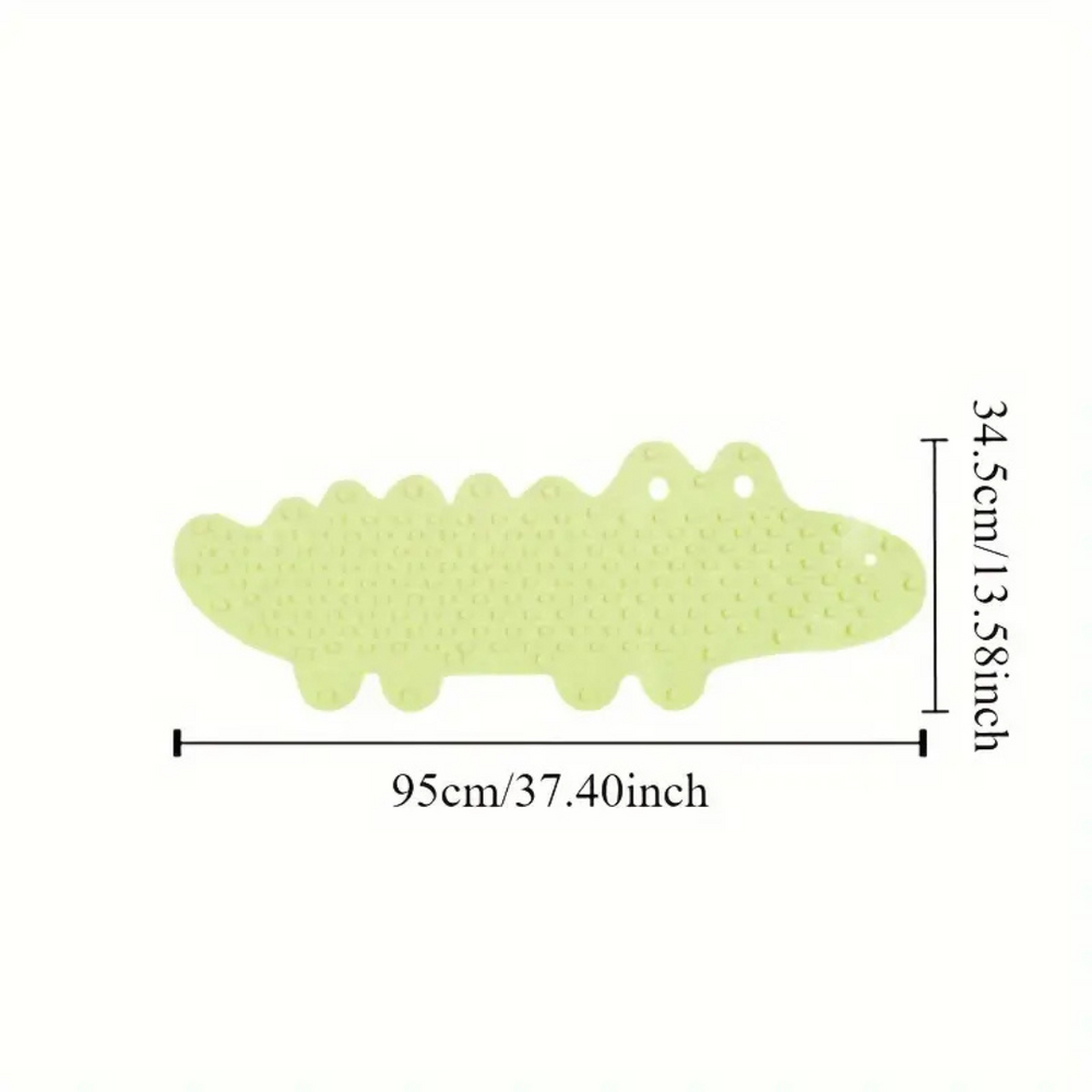 Sichere Anti-Rutsch-Badematte für Kinder | SplashSafe Krokodil Design | Stabil & Langlebig