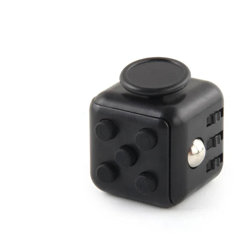 Fidget Cube mit 6 taktilen Seiten – leise Klickknöpfe, Stahlkugel, Taschenformat | Handspielzeug