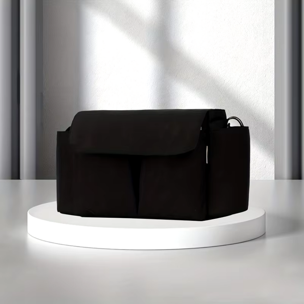 Große Kinderwagen Organizer mit Flaschenhaltern – Wasserabweisend & Universell – Ideal für Eltern unterwegs