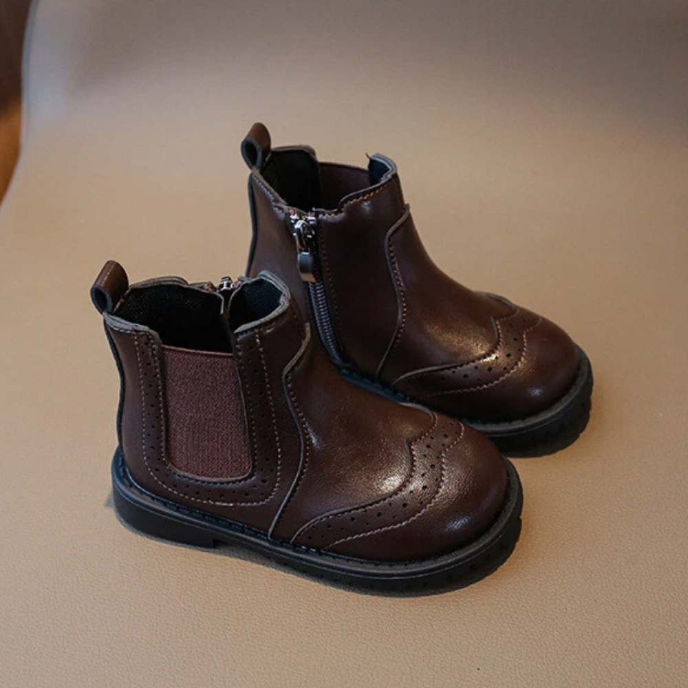 Kinderstiefel mit Reißverschluss – gepolsterte Innensohle, flexible Gummisohle | Stiefeletten