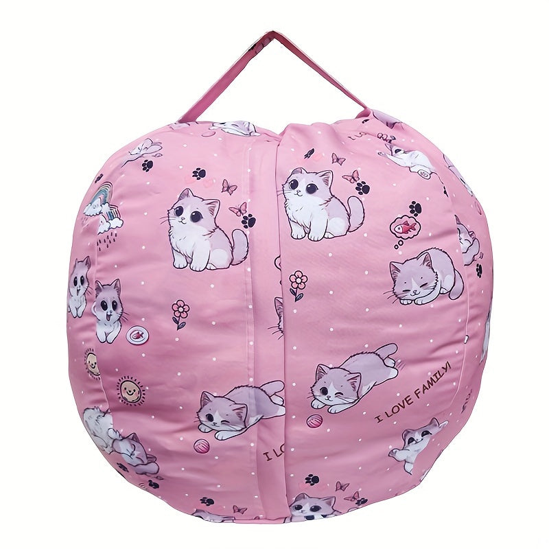 Kitty Bean Bag Hülle – Kuscheltiere Verstauen & Weiches Sitzkissen für Kinder