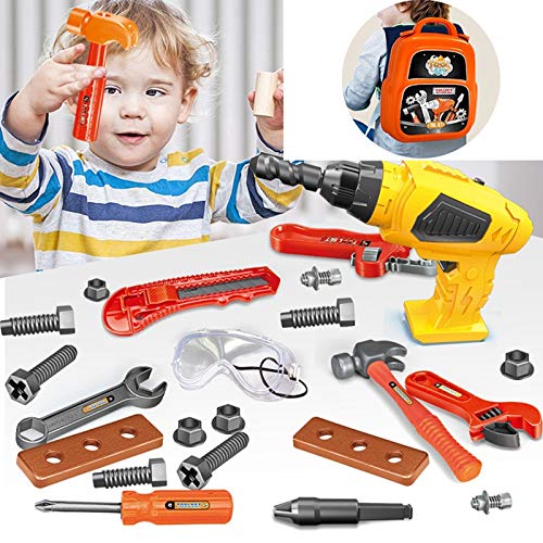 Werkzeug-Rucksack für Kinder – Komplettes Spielset mit 20+ Teilen | Bauen & Lernspaß ab 3 Jahren