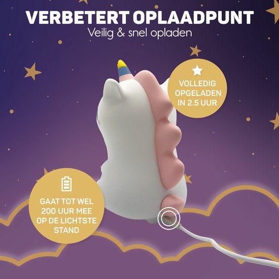 Unicorn Nachtlicht für Kinder – Magischer Schlafbegleiter mit USB-Ladefunktion