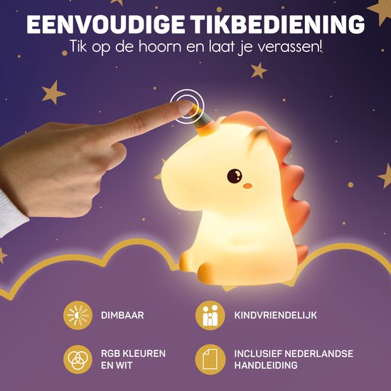 Unicorn Nachtlicht für Kinder – Magischer Schlafbegleiter mit USB-Ladefunktion