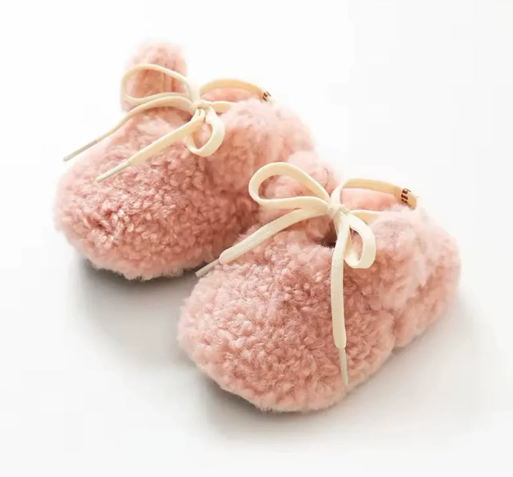 Antirutsch Bunny Hausschuhe für Babys – MoreForMini Unisex, Rosa, Wolle, Größe 0-2 Jahre