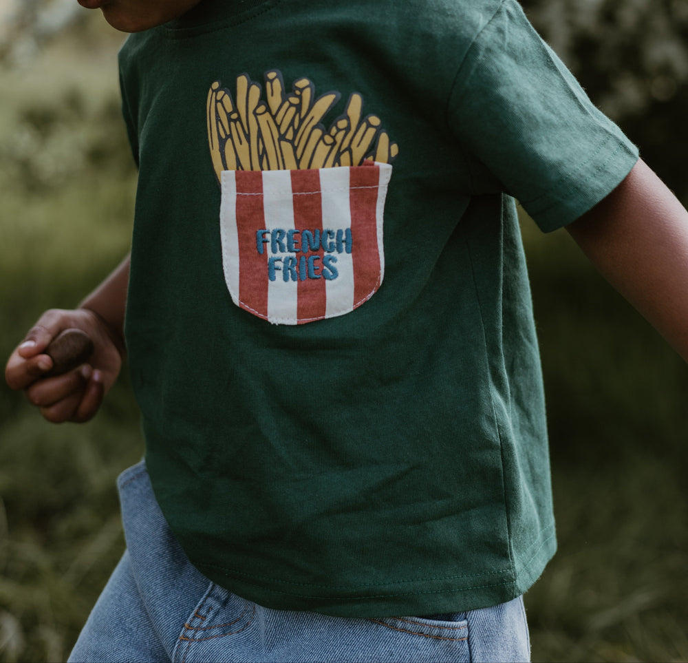 Kindershirt French Fries 0-8 Jahre – Weiche Baumwolle & Verspielter Slogan | Bequem & Stylisch