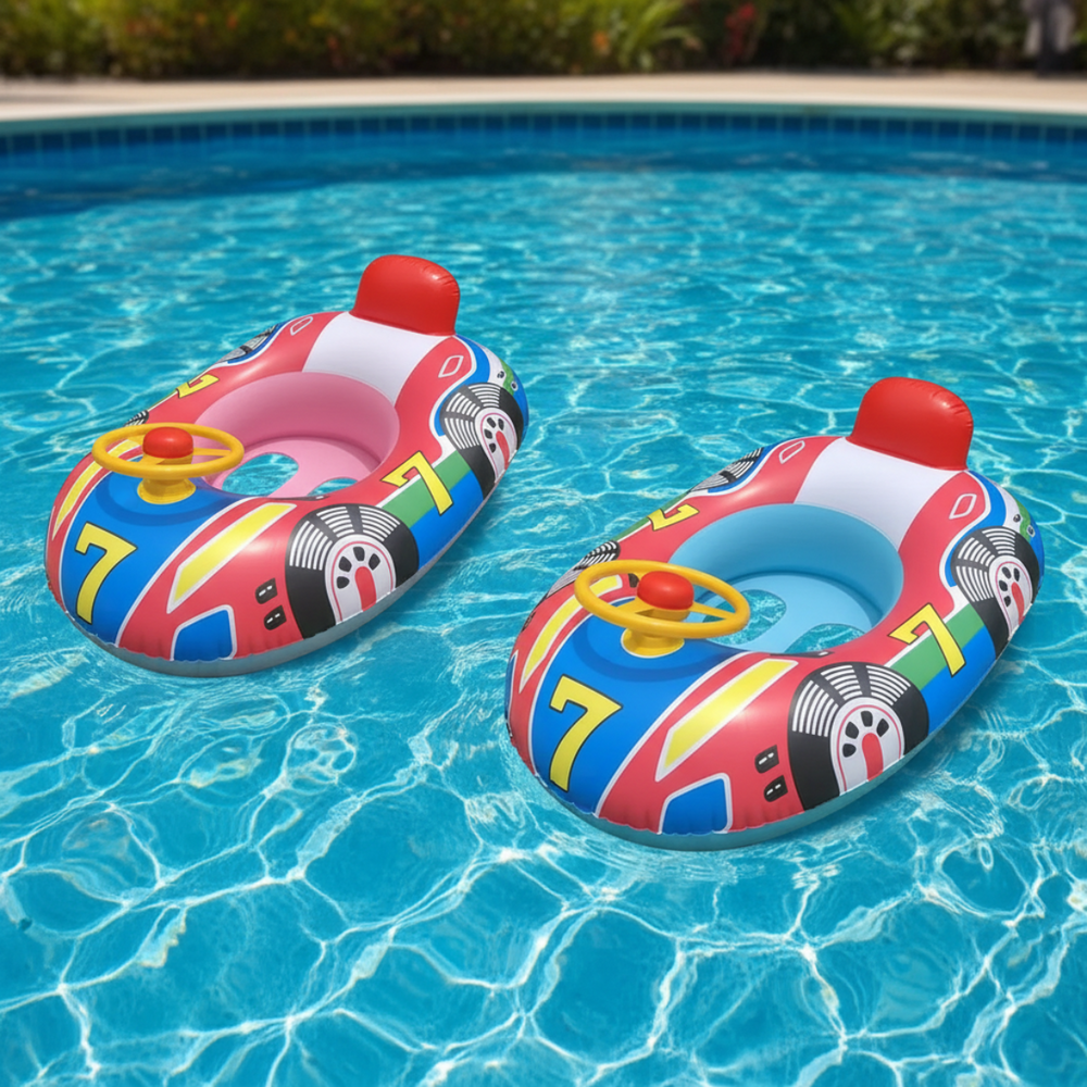 Aufblasbarer Schwimmring im Rennboot-Design für Kinder – Sicherer Badespaß in Pool & Meer