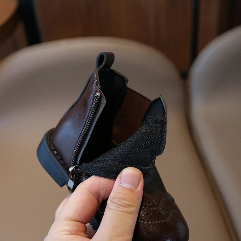 Kinderstiefel mit Reißverschluss – gepolsterte Innensohle, flexible Gummisohle | Stiefeletten