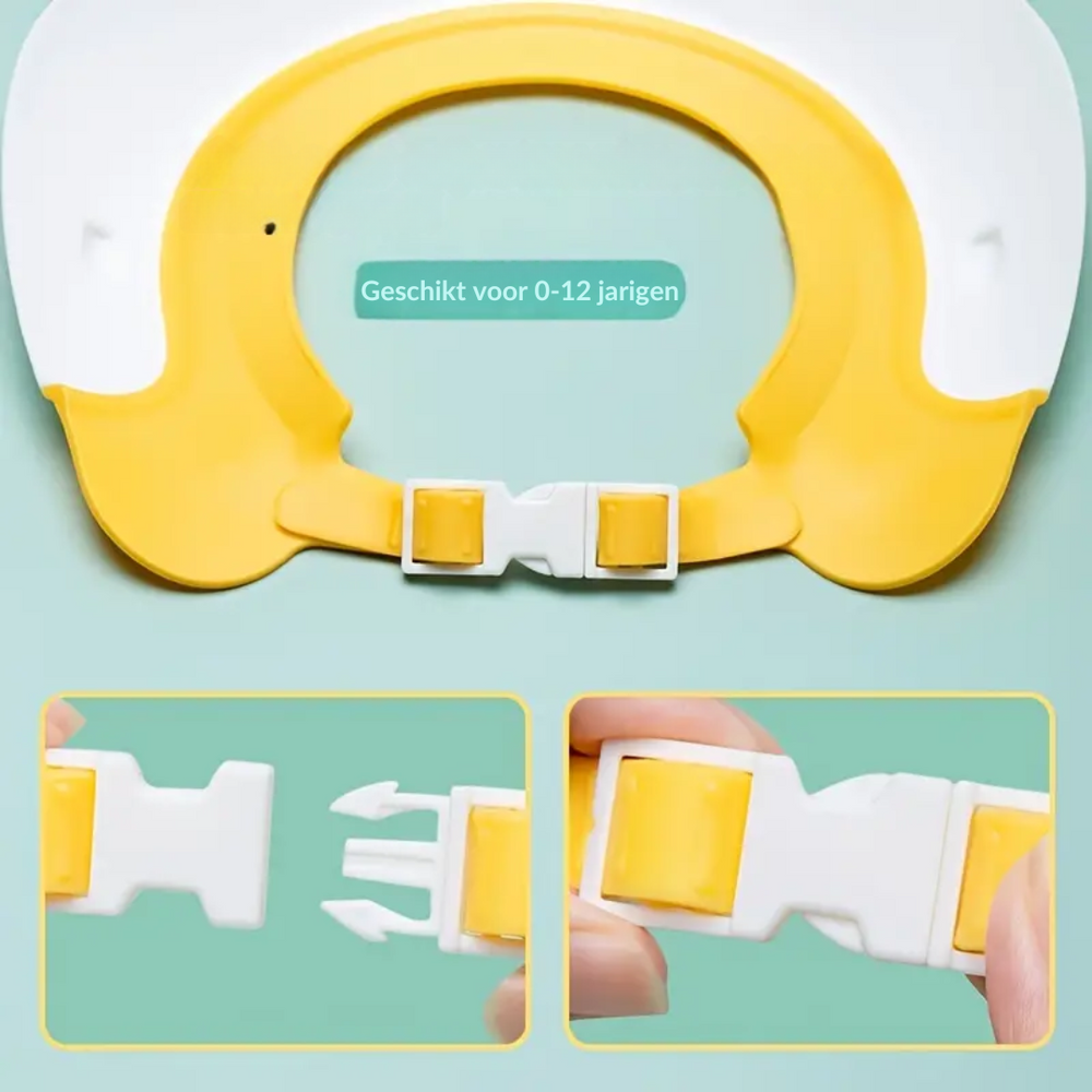 DinoSplash Baby-Bademütze – Schutz vor Shampoo und Wasser für Babys und Kleinkinder