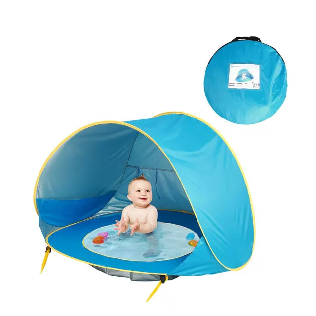 SunShade BabyTent™ – Tragbares Strandzelt mit Planschbecken und UV-Schutz für Babys
