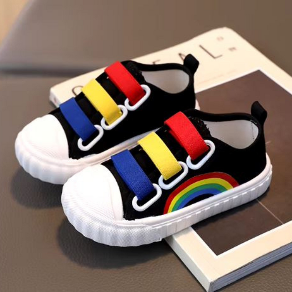 Regenbogen Kinder-Sneakers – Atmungsaktiv & Rutschfest | Unisex Spielschuhe