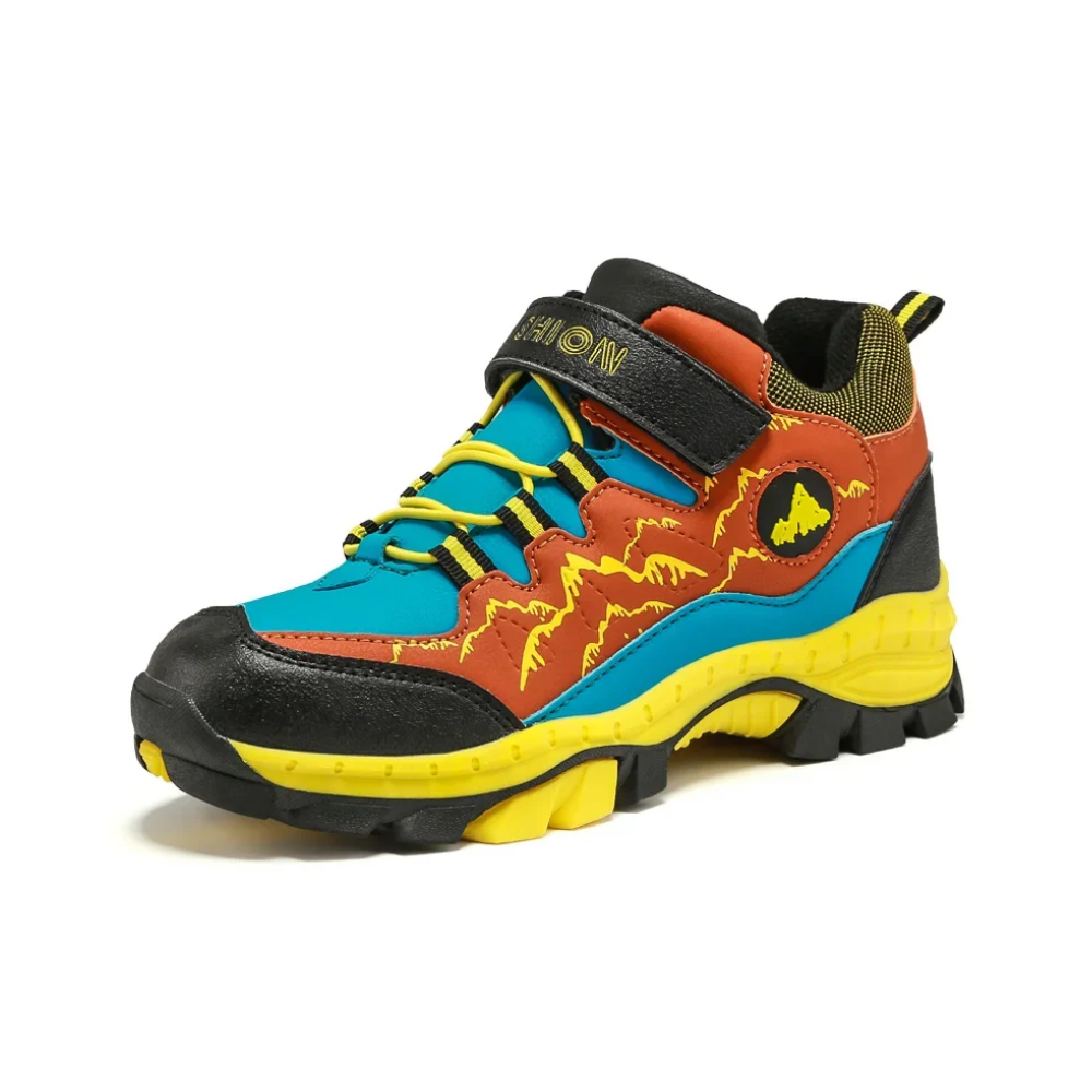 Wanderschuhe Kinder wasserdichtes Leder – gefüttert, rutschfeste Sohle, warm | Outdoorschuhe