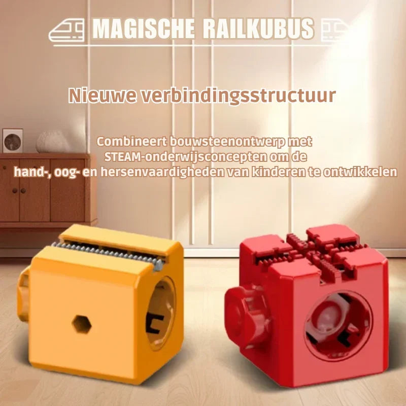 Magnetische Zugstrecke zum Selberbauen – 51 oder 81 Teile, USB-Zug | Konstruktionsspielzeug