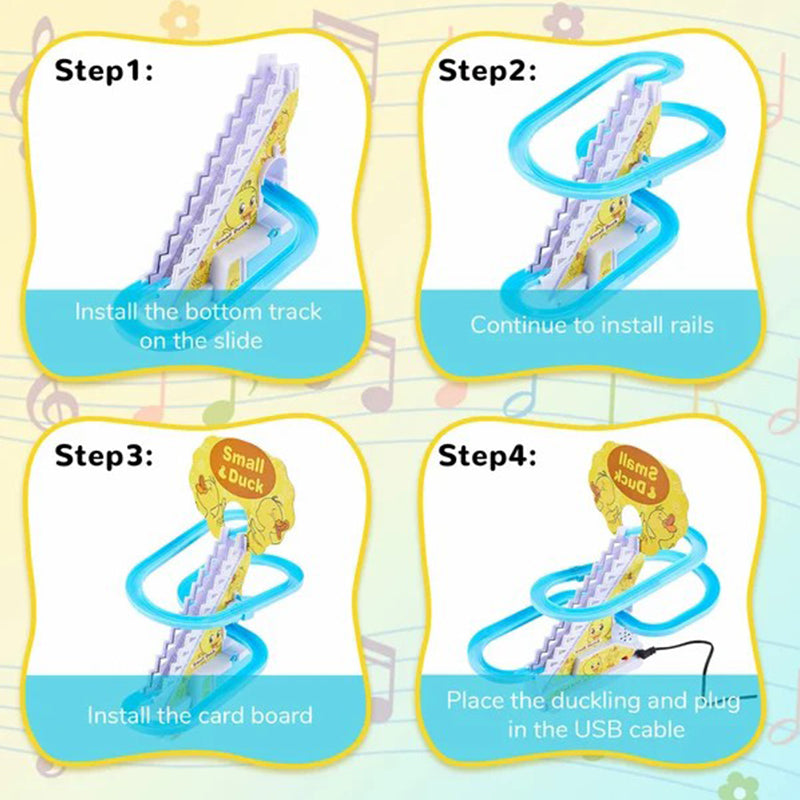 Musikalische Entenbahn für Kleinkinder – Interaktives Spielzeug mit Licht & Sound