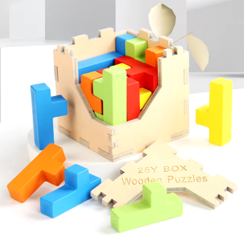 Holzpuzzle 3D für Kinder – Lernspielzeug ab 3 Jahren | Nachhaltiges Knobelspiel