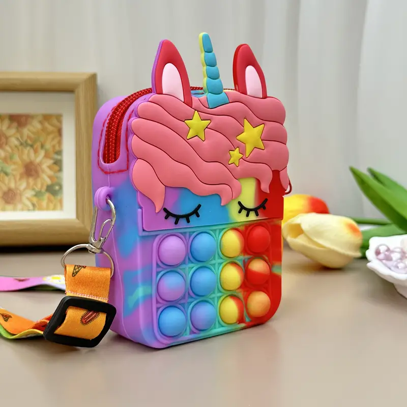 SparkleUnicorn Pop-it Rucksack – Magischer Einhorn-Rucksack für Kinder | Stressabbauend & Spielerisch