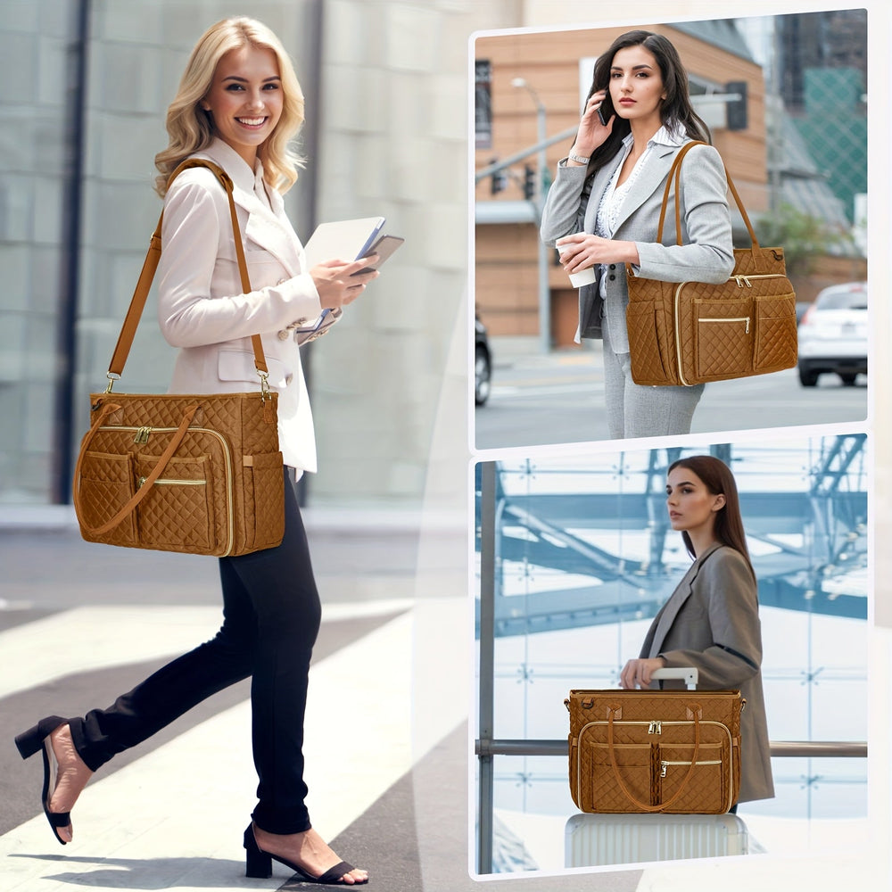 Laptoptasche Damen 15,6 Zoll gepolstert – Schultergurt, Isolierfach, Trolleygurt | Arbeitstasche
