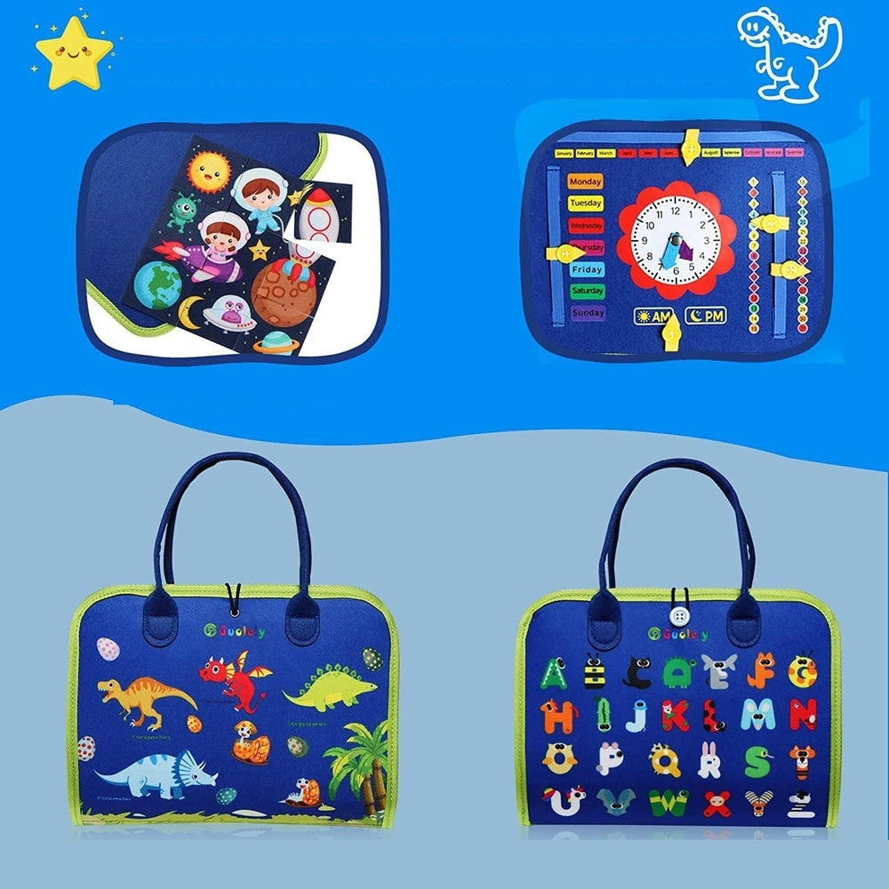 Montessori Pädagogisches Lernbuch für Kinder | Selbstständiges Anziehen & Motorik Fördern | Sicher und Langlebig | Geeignet ab 1 Jahr