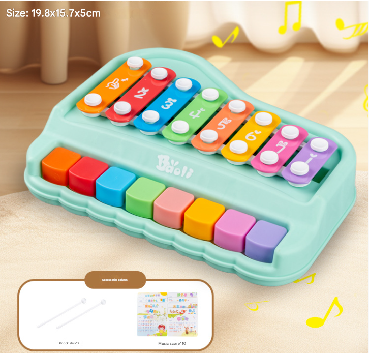 Lernspielzeug Musik für Baby, Kleinkind & Kinder – Xylophon & Klavier-Set zur kreativen Entwicklung