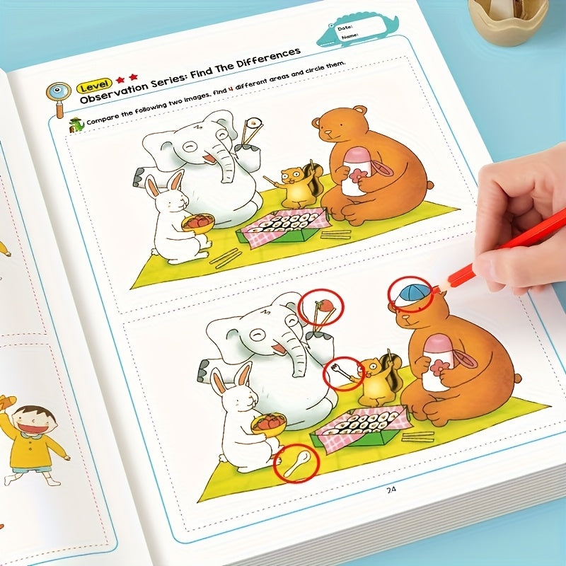Fehler Suchen Aktivitätsbuch – 2er-Pack Lernpuzzlebuch für Kinder