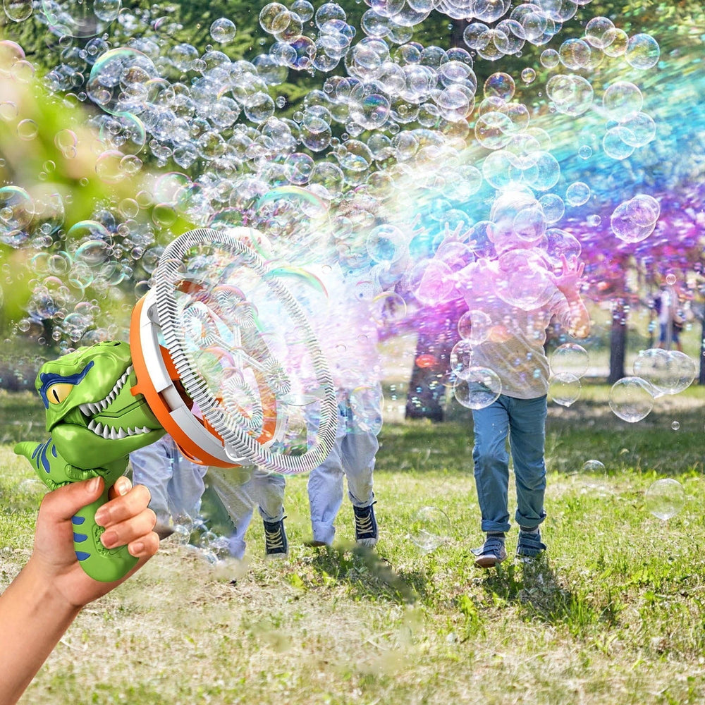 Dino Seifenblasenmaschine für Kinder – Automatische Bubble-Maschine für Draußen ab 3 Jahren