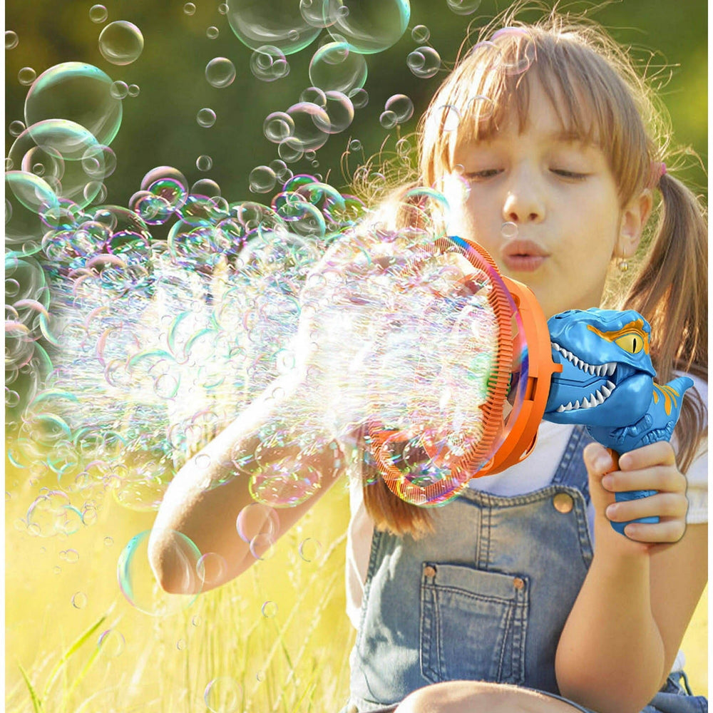 Dino Seifenblasenmaschine für Kinder – Automatische Bubble-Maschine für Draußen ab 3 Jahren
