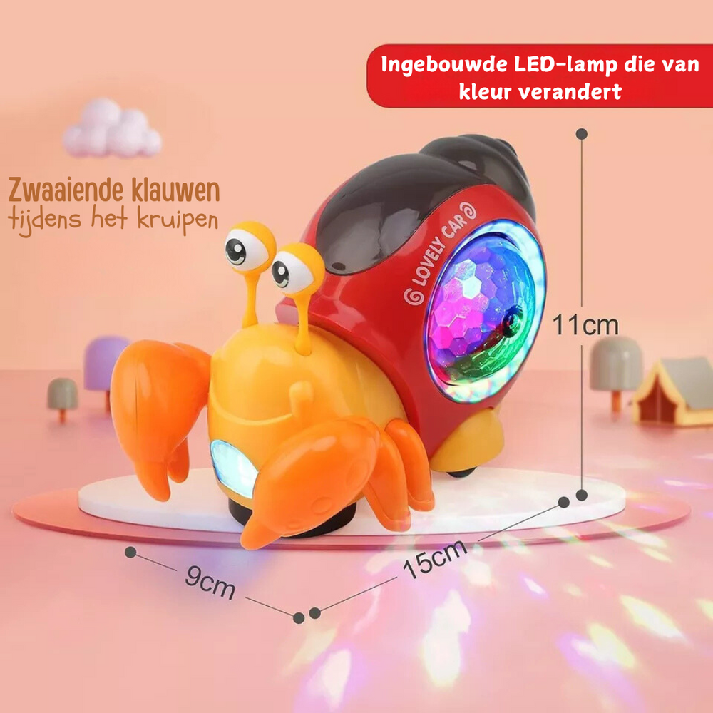 Interaktive Musikalische Schnecke für Babys | CrawlBuddy Krabbeltrainer & LED-Spielzeug