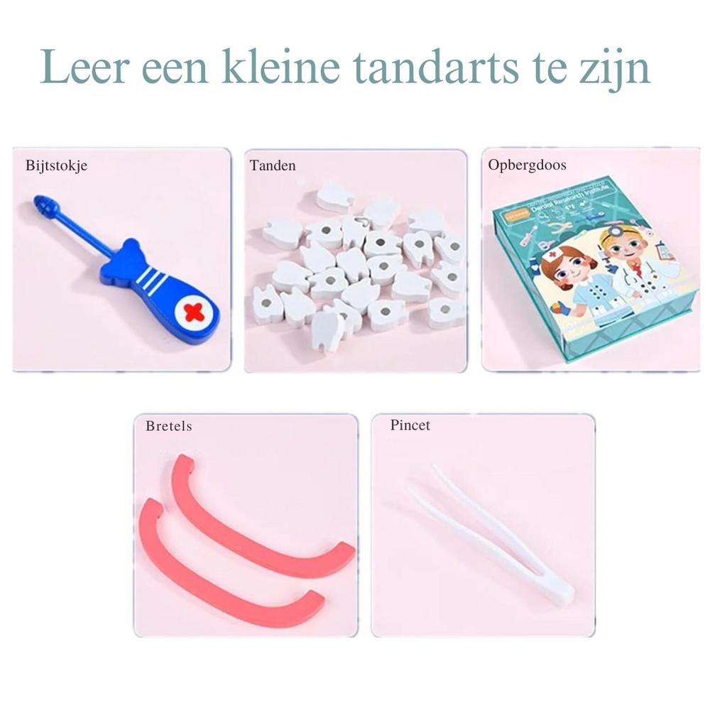 Dr. Dentist Spielset – Pädagogisches Rollenspiel für Kinder mit Zahnarztinstrumenten