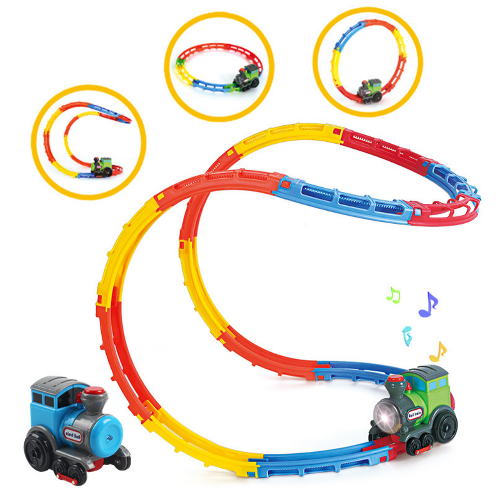 Flexibles Kinder-Eisenbahnset – Selbst Bauen, Mit Licht & Sound | LumoRail Zugset