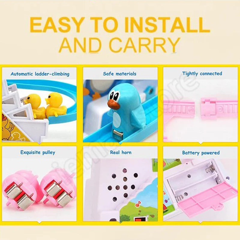 Musikalische Entenbahn für Kleinkinder – Interaktives Spielzeug mit Licht & Sound