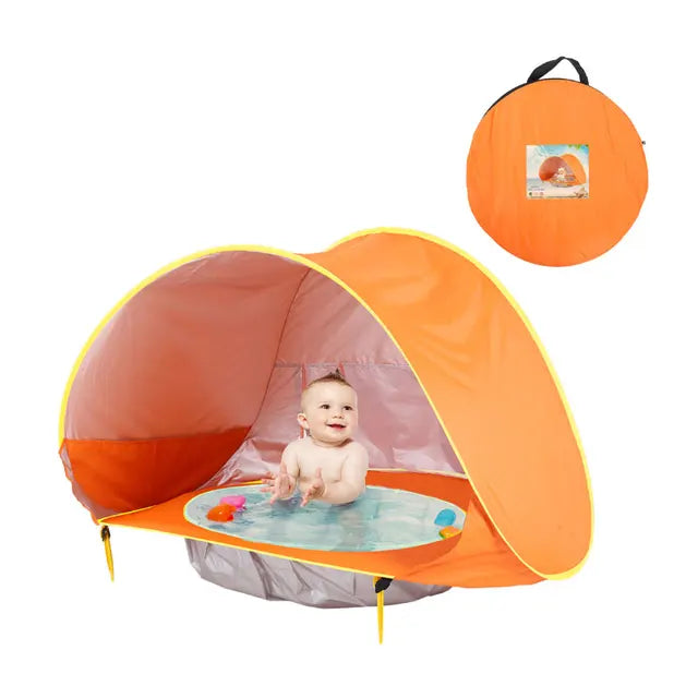 SunShade BabyTent™ – Tragbares Strandzelt mit Planschbecken und UV-Schutz für Babys