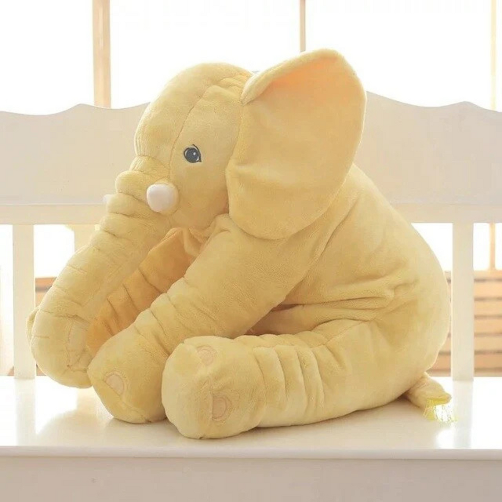 Plüschelefant Kuschelkissen – extra weich, atmungsaktiver Stoff, ab 0 Monaten | Kuscheltier Baby