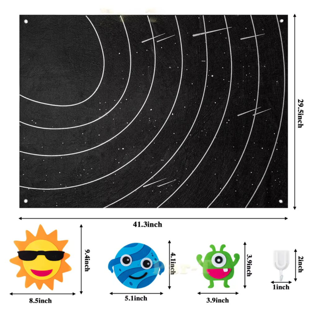 Pädagogisches Filz-Weltraumbrett für Kinder – Lernspielzeug DIY Universum