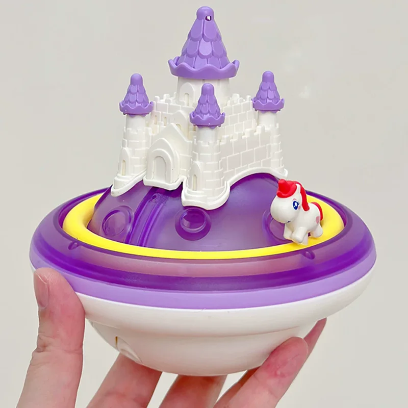 Schwimmendes Einhorn-Schloss Badespielzeug – Magisches Wasserspielzeug mit Licht