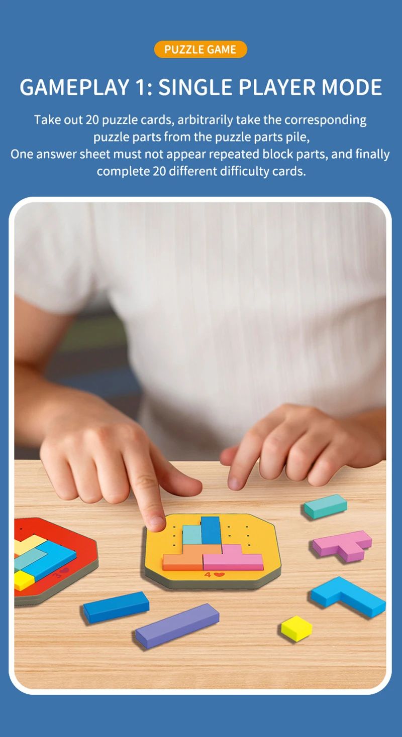 Logische Blöcke Geometrisches Puzzle – Lernspielzeug für Kinder