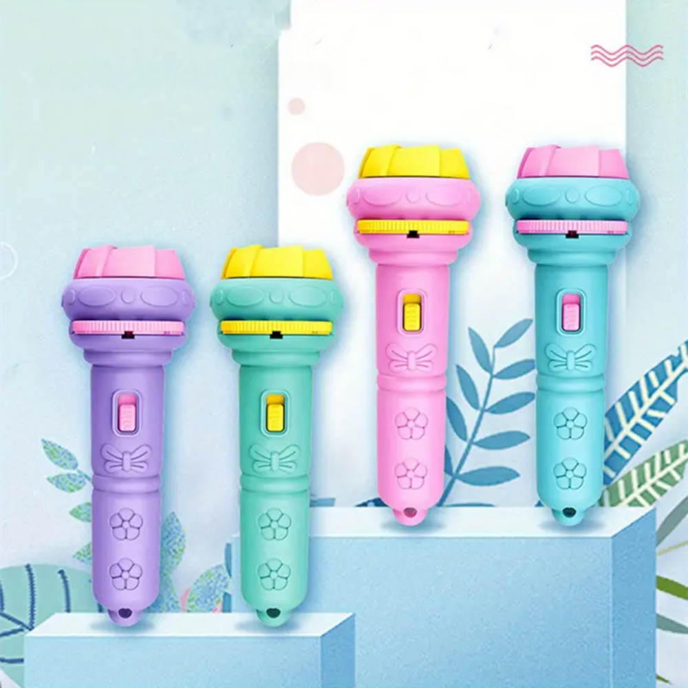 Geschichtenprojektor Taschenlampe für Kinder – 32 Dias | Lehrreiches & Magisches Einschlafspielzeug