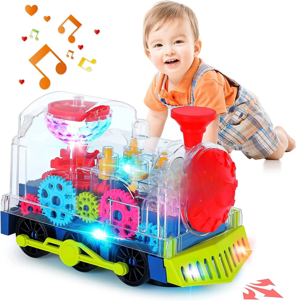 Spielzeugzug mit Lichtshow und Melodien – Farberkennung, Motorik, Ton | Eisenbahn Kleinkind