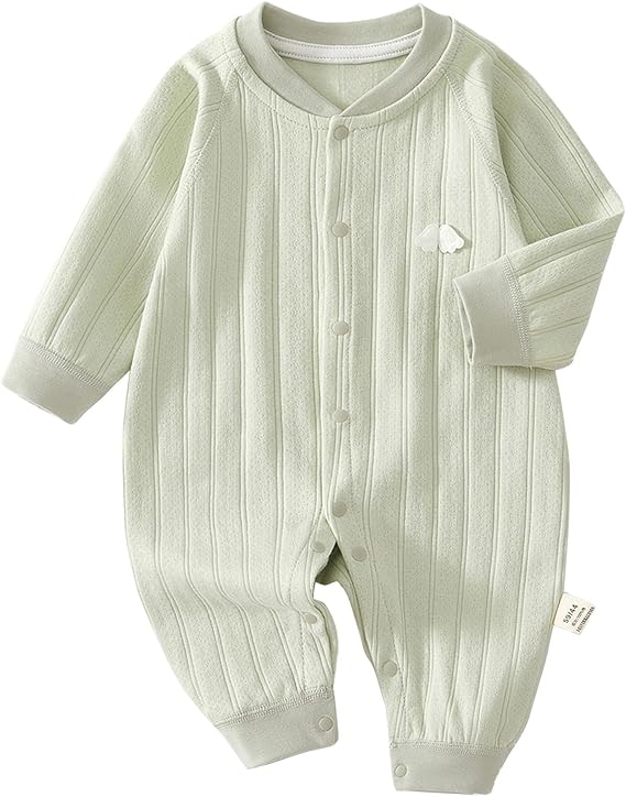 Baby Pyjamas Bomullssovdräkt – Mjuk & Bekväm | 0-18 mån