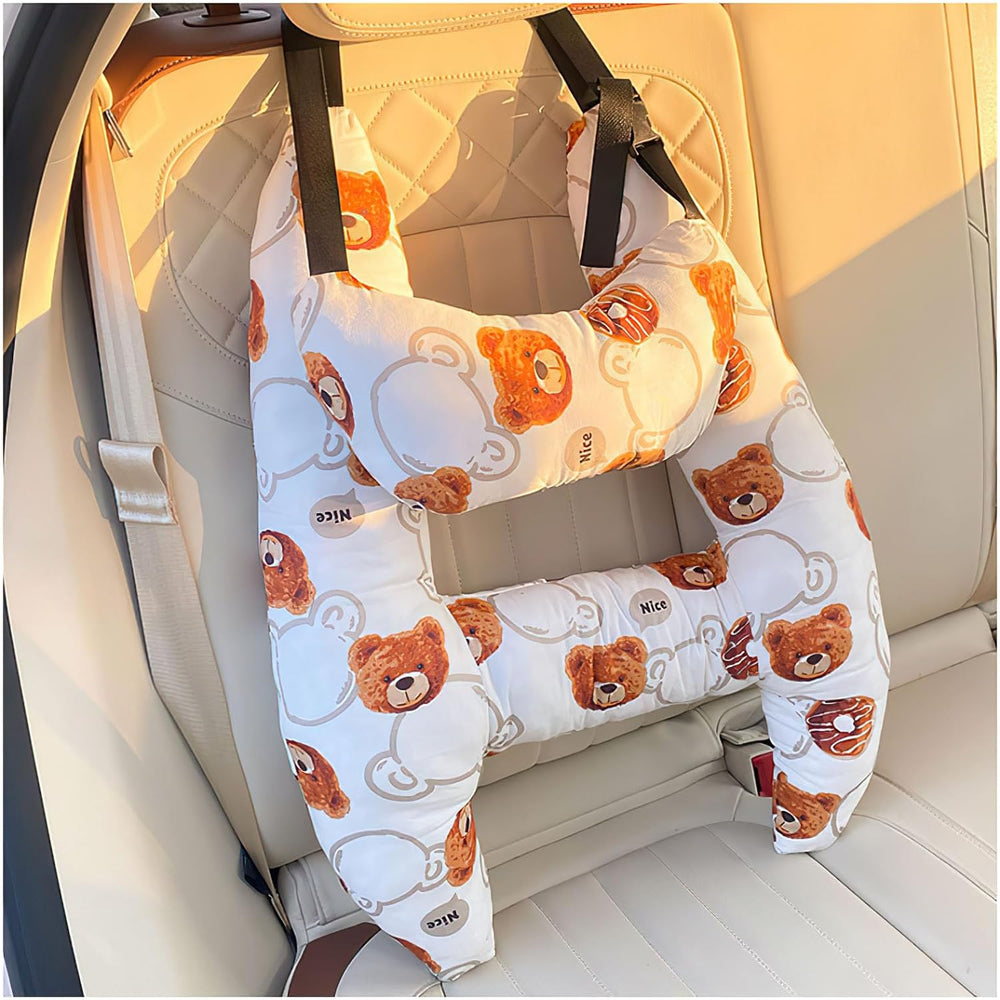 TravelComfort Auto-Reisekissen – Perfekte Kopf- und Nackenunterstützung für Kinder auf langen Fahrten