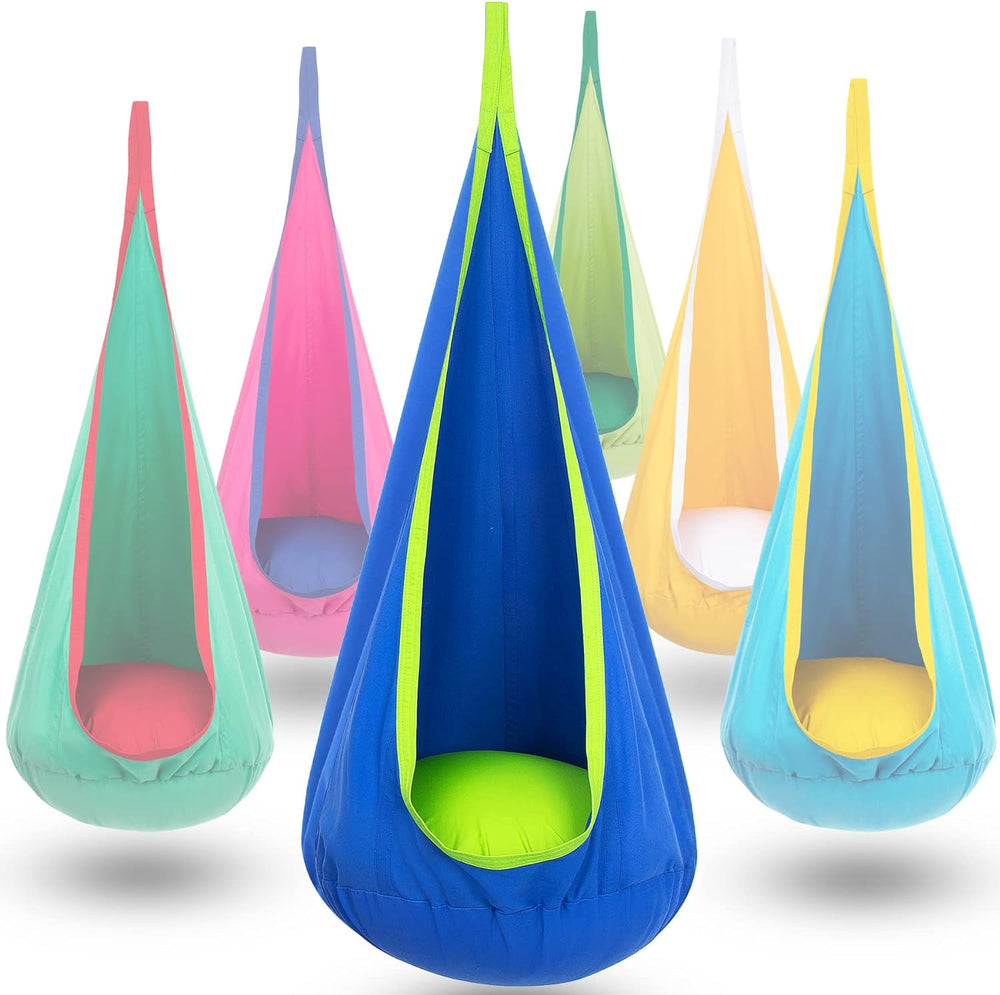Kinder Hängesessel für Drinnen & Draußen – Bequemer Schaukelstuhl mit Kissen | CocoonNest von HushPlay