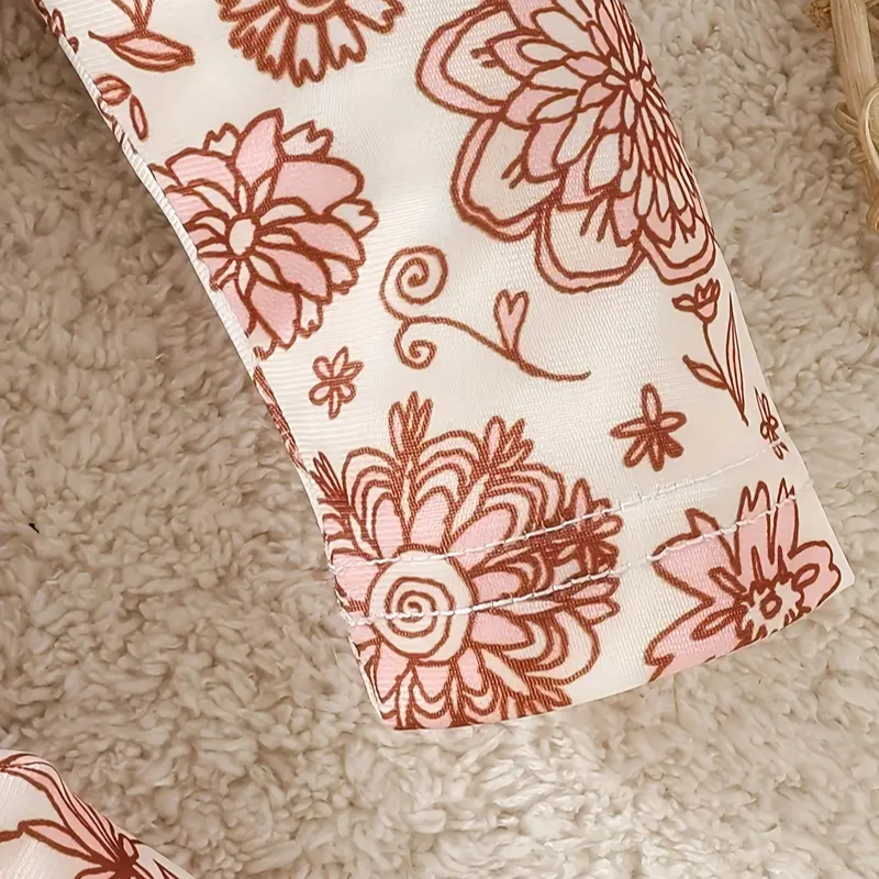 OceanBloom Kleinkind Badeanzug – Blumenmuster und Rüschen für Stilvolle Strandtage