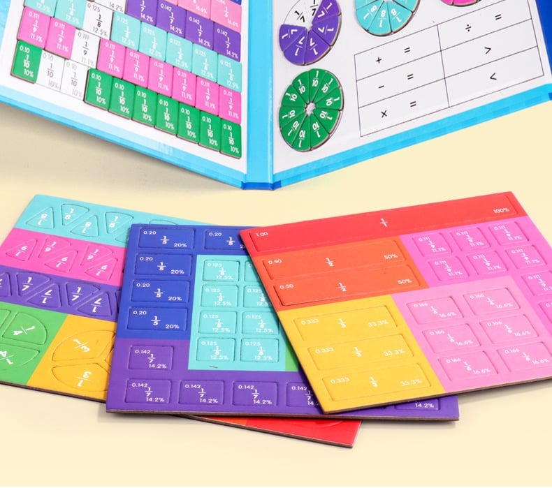 Montessori Magnetisches Bruch-Puzzlebuch für Kinder – Mathematik spielerisch und interaktiv lernen!